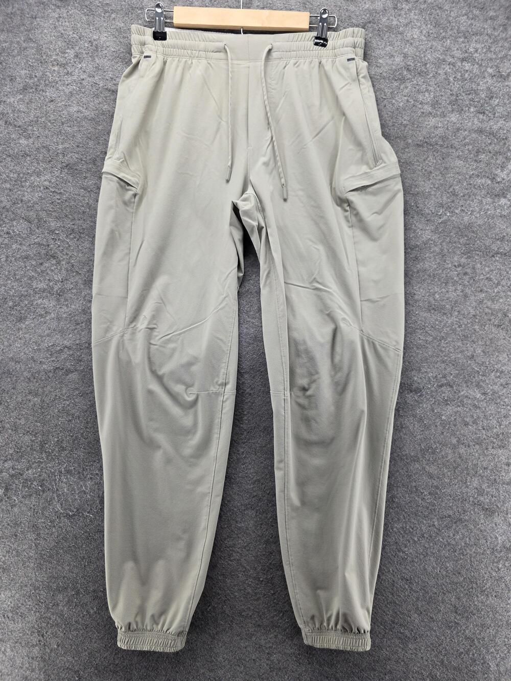 Lululemon Pants Mens M Gray Jogger Knit Elastic Waist Drawstring Pockets Slim